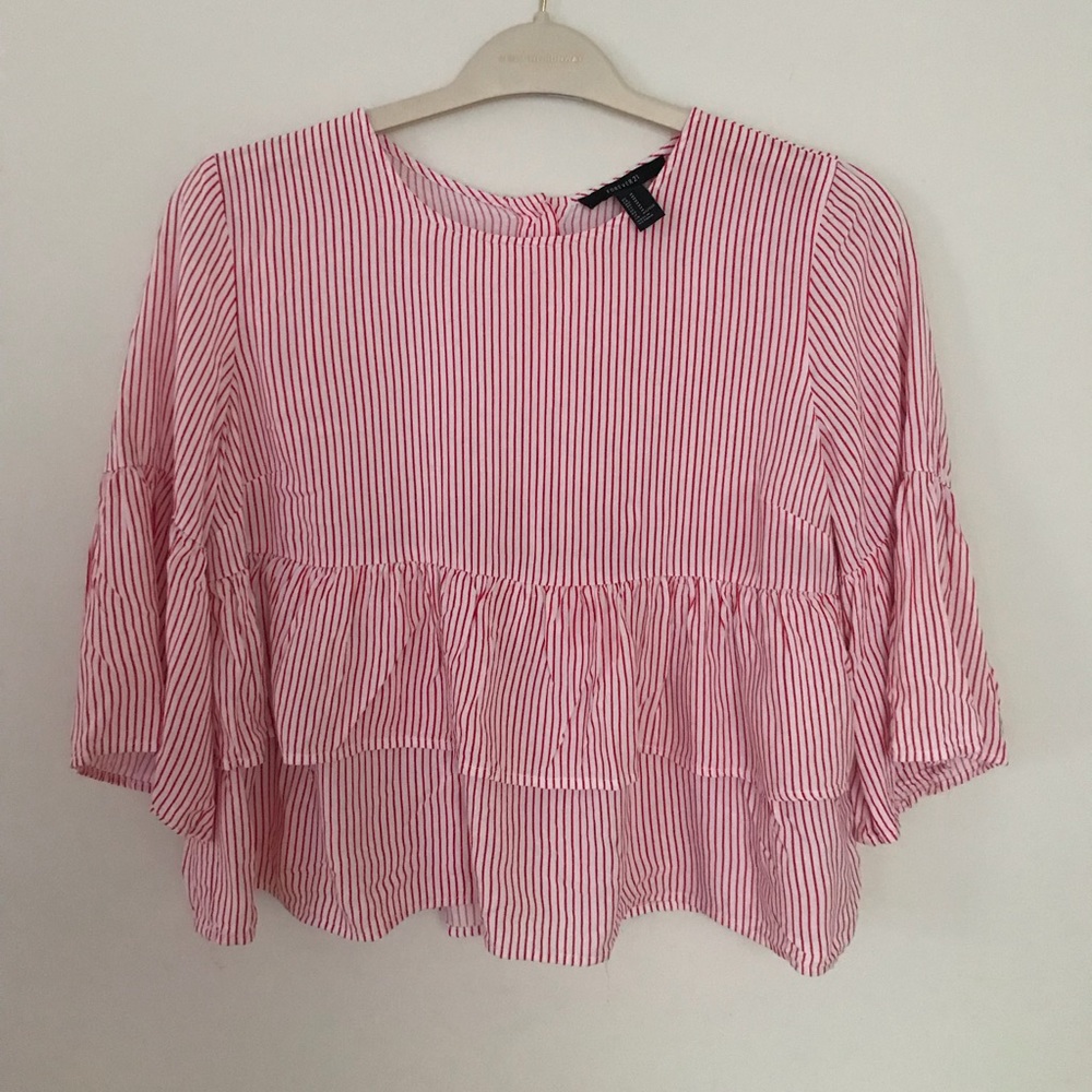 Forever 21 red and white stripped top